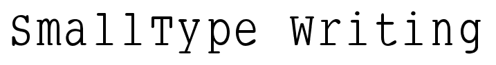 SmallType Writing font